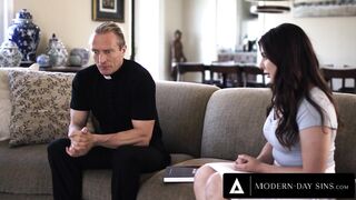 - Pervy Priest Creampies Horny Teen Keira Croft After Taking Her Anal Virginity!
