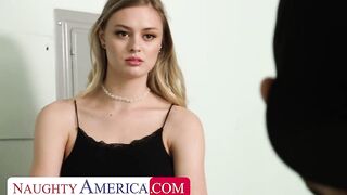 Naughty America: Natural teen Amber Moore rides big cock on PornHD