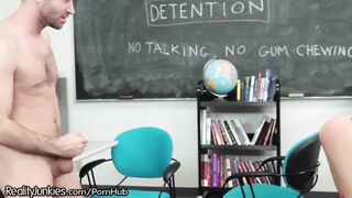 Slutty Teen Schoolgirl Horny in Detention